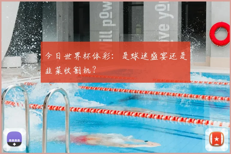 今日世界杯体彩:是球迷盛宴还是韭菜收割机?
