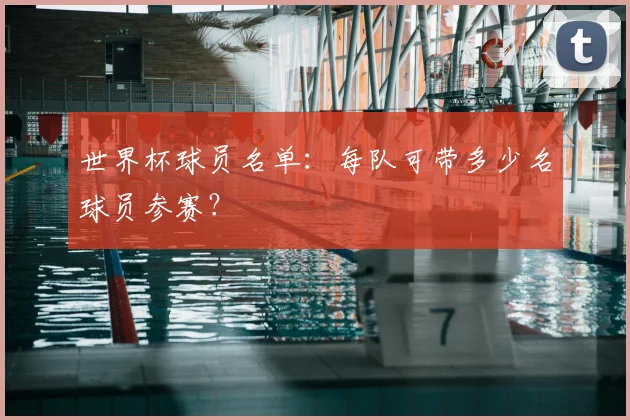 世界杯球员名单：每队可带多少名球员参赛？